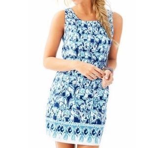 Lilly Pulitzer Cathy Shift Dress in Blue Get Trunky